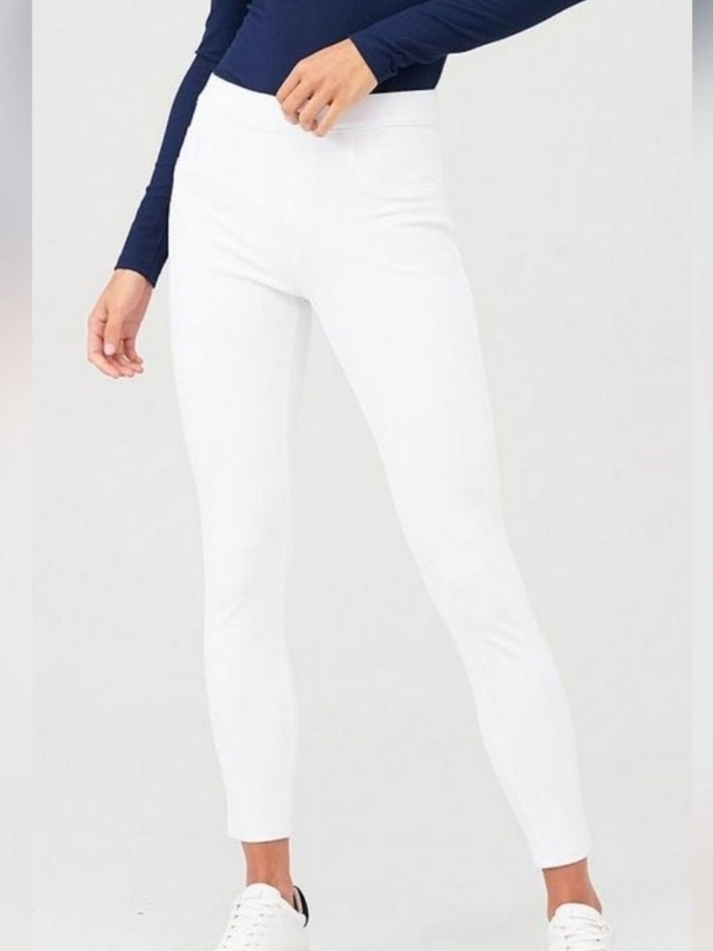 Spanx Women's White Jeanish Ankle Leggings